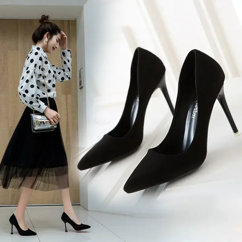 Women Shoes 2024 summer New Women Pumps Suede High Heels Fashion Office Shoes Stiletto Party Shoes Female Comfort Women sandals