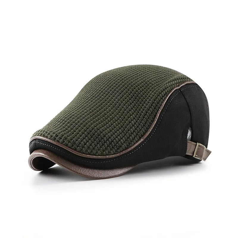 Men Knitted Beret Hat Women Adjustable Newsboy Hats Dad Cabbie Gatsby Cap Driving Flat Ivy Caps