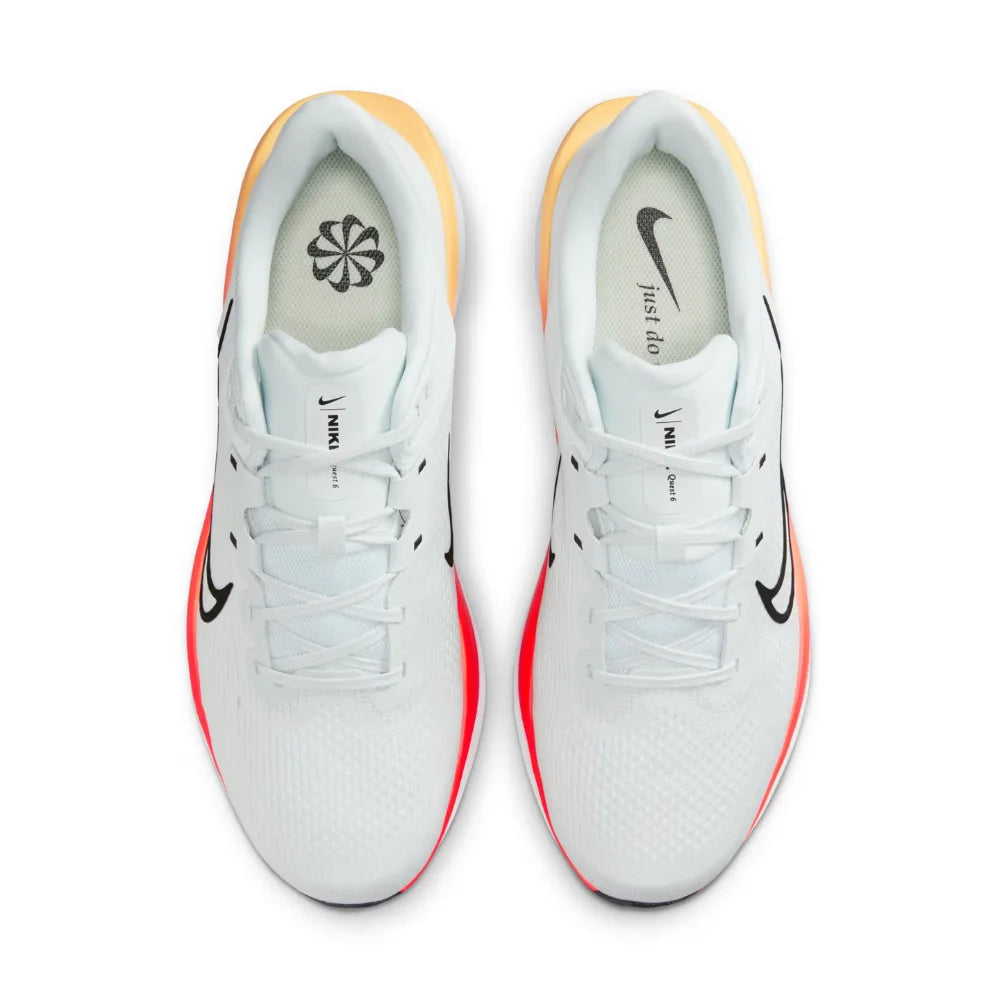 NikeQuest6 Minimalist, Stylish, Comfortable, Versatile, Premium Soft Low-Top Running Shoes Men's White/Black  FD6033-110