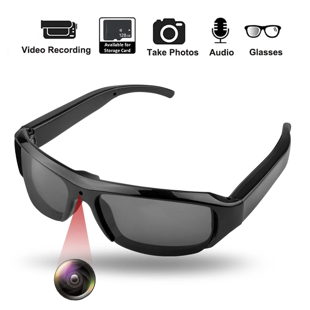 New Glasses With 1080P Outdoor Sports Camera Mini Wifi Intelligent Headset Glasses 110 Wide Angle Lens APP Control Action Camera