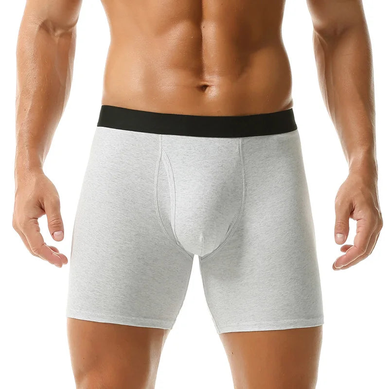 Men Underwear Panties Cotton Boy Boxer Shorts Undies Large Size Bigger Sports Breathable Underpants Fabric Comfortable Fashion