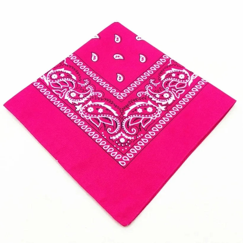 Fashion Hip Hop  Bandana Square Scarf Cowboy Cashew Black Red Paisley Headband Print For Women/Men/Boys/Girls