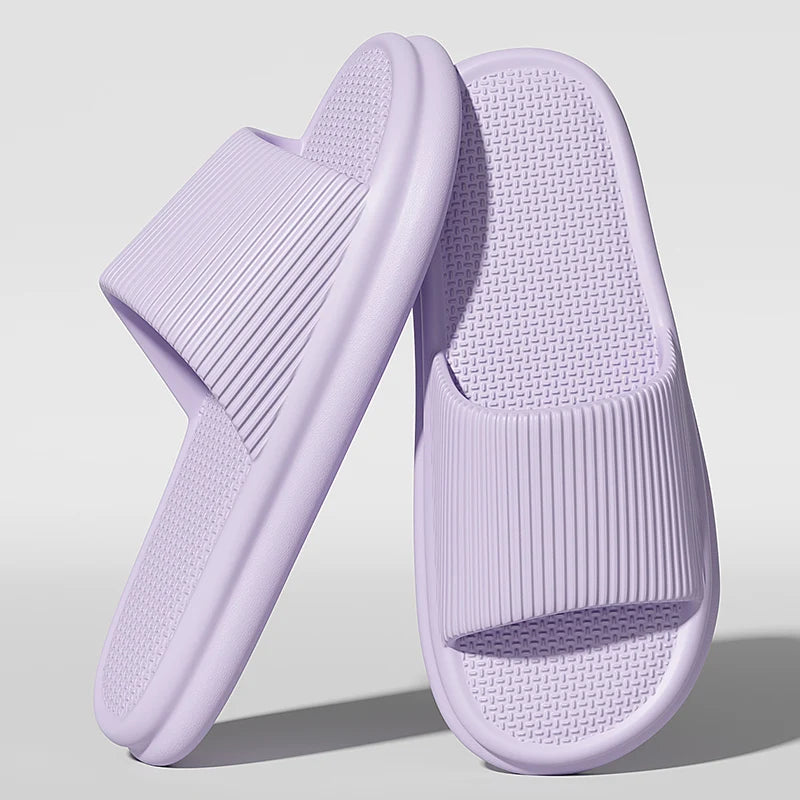 Plus Size 48-49 Summer Men Slippers Solid Color Flat Sole Home Slippers For Women Man Coupple Bath Beach Slides Shoes