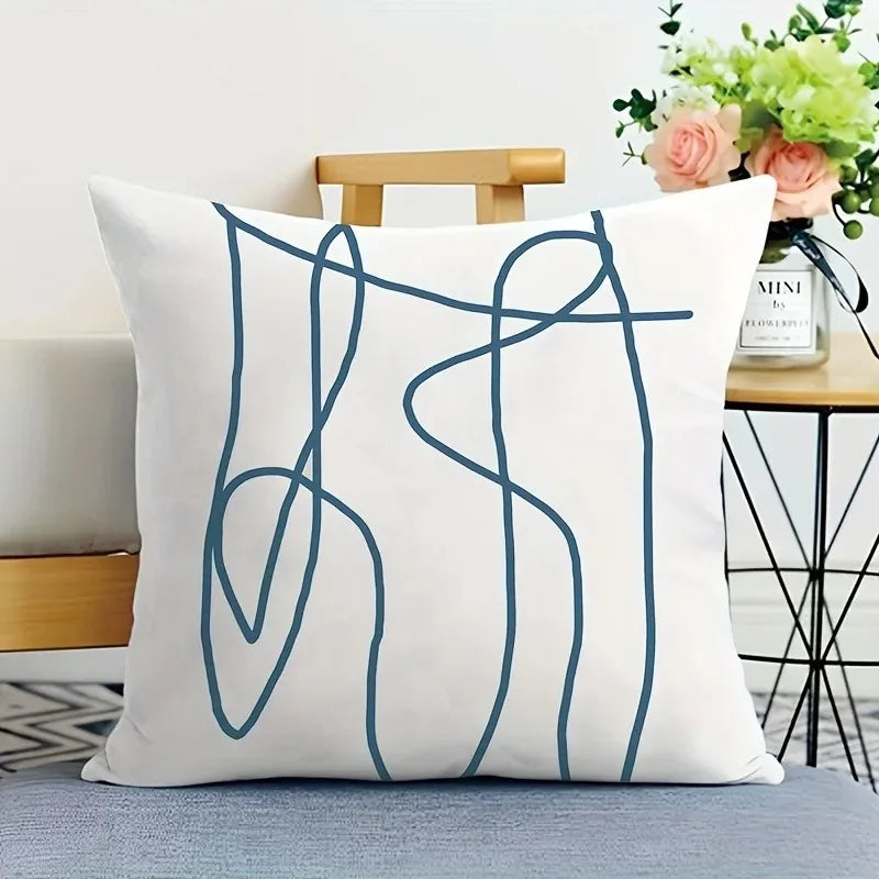 Home Decor Abstract Geometric Pattern Digital Printing Pattern Cushion Cover For Sofa Bedroom Car Pillow Cover