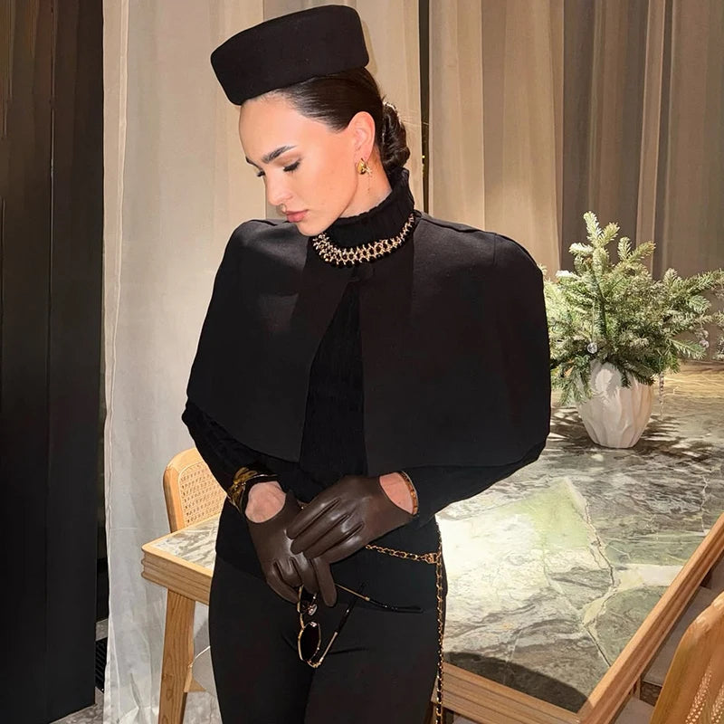 Typhaland Fashion Short Cardigan Shawl Coat For Women Elegant Commuting 2026 Spring New Top Sleeveless Female Slim Solid Shawl