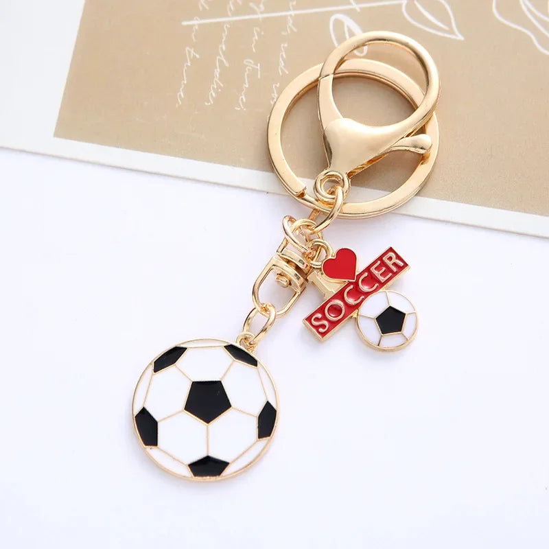 Football Souvenir Key Chain Soccer Fans Keychain Bag Pendant Key Ring Men Boyfriend Gift Accessories World Cup European Cup