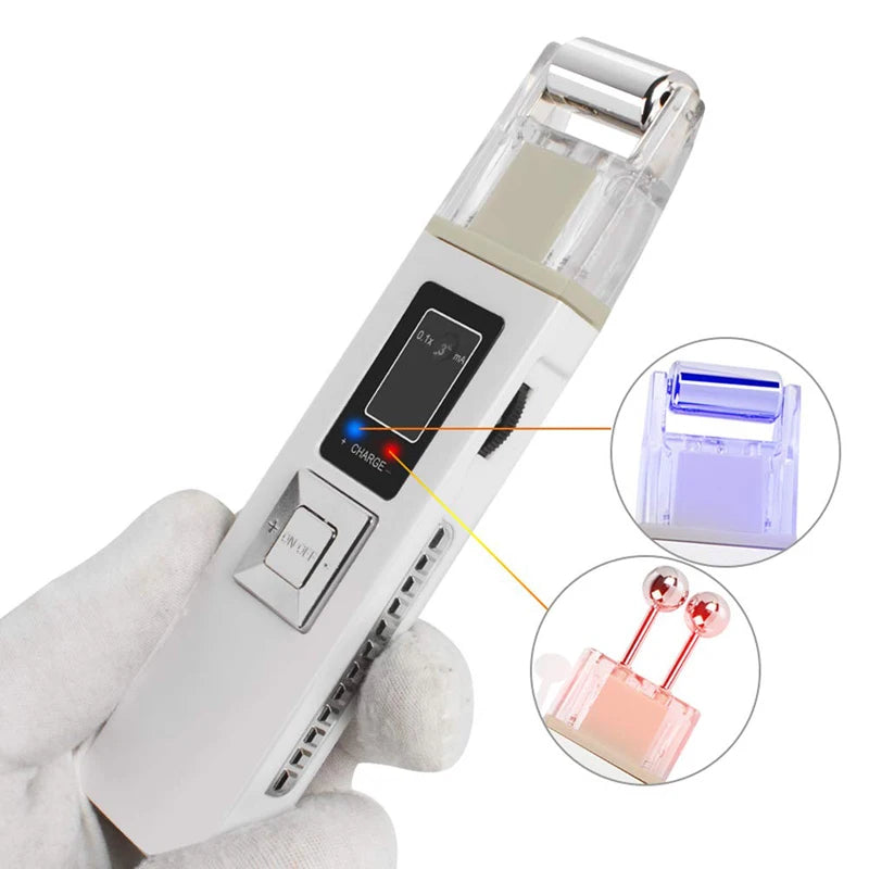 Wireless Galvanic Microcurrent Skin Firming Machine Face Skin Cleaner Skin Tightening Tools Facial Lifting Device Massage Roller