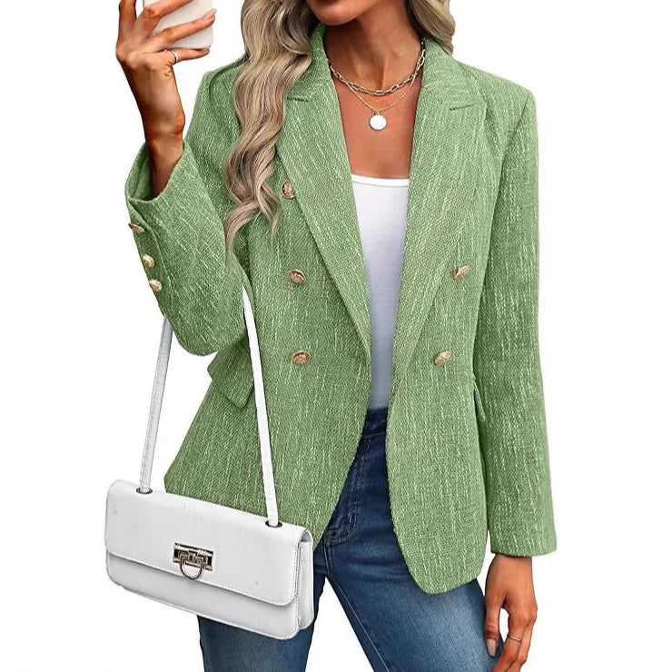 2026 Women's New Fashion Trend Temperament Basic Slim Slim Versatile Suit Solid Color Simple Office Commuter Suit Women's Suit