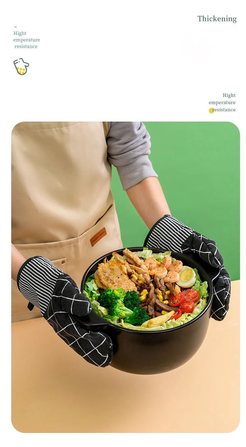 GIANXI Household Microwave Mitts Anti-scald Heat Resistant Insulation Oven Gloves Barbecue Stove Oven Mitts Kitchen Utensil