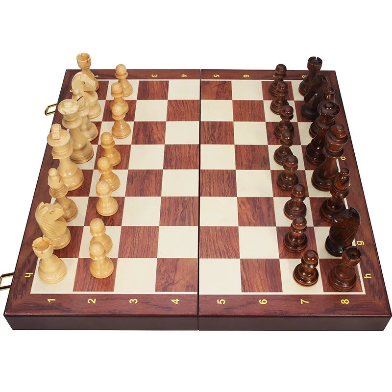 Board Game High-grade Set Of Solid Wood Chess Pieces Wooden Folding With More Than 2 After The Game Entertainment