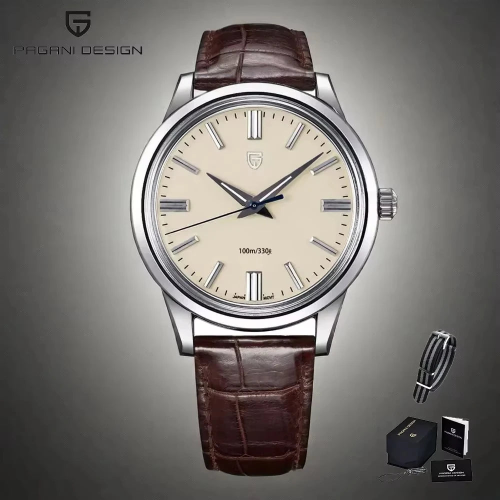 2025 PAGANI DESIGN 38MM Men's Quartz Watches PD1731 VH31 Mov Classic Fashion Stainless Steel Sport Waterproof Clock reloj hombre