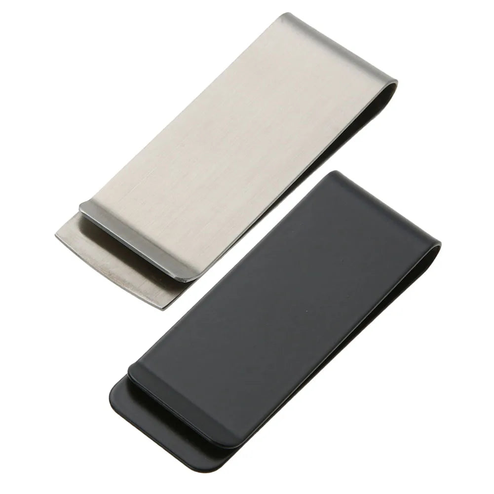 1-5pcs Stainless Steel Metal Money Clip Creative Banknote Clip Belt Clip Personality Bookmark Clips Wallet Ticket Folder