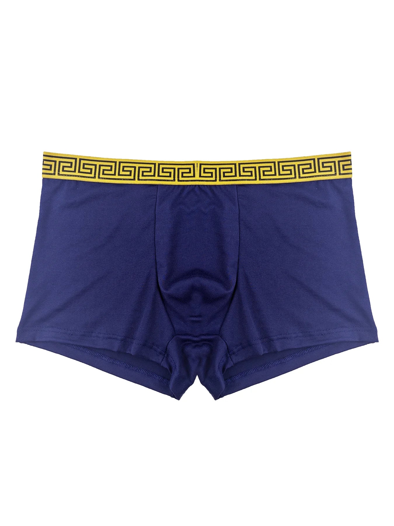 Men's 5-Pack Milk Silk Boxers - Luxe Greek Key Waistband