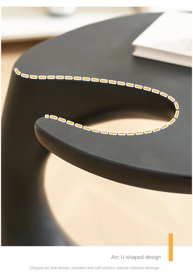 Realife Light Luxury High-end Creative Bedside Table Shelf Sofa Edge Table Living Room Mobile Black Minimalist Coffee Table 2025