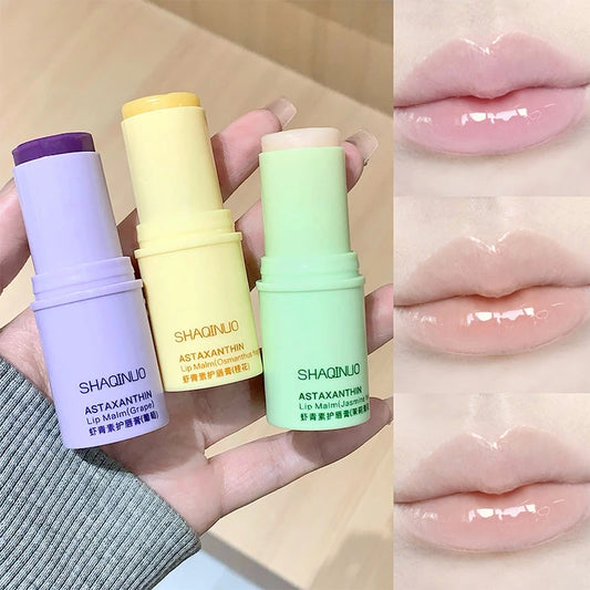 SHAQINUO Astaxanthin Lip Balm - Deep Moisturizing, Reduces Lip Lines, Fruity Fragrance, Say Goodbye to Chapped Lips