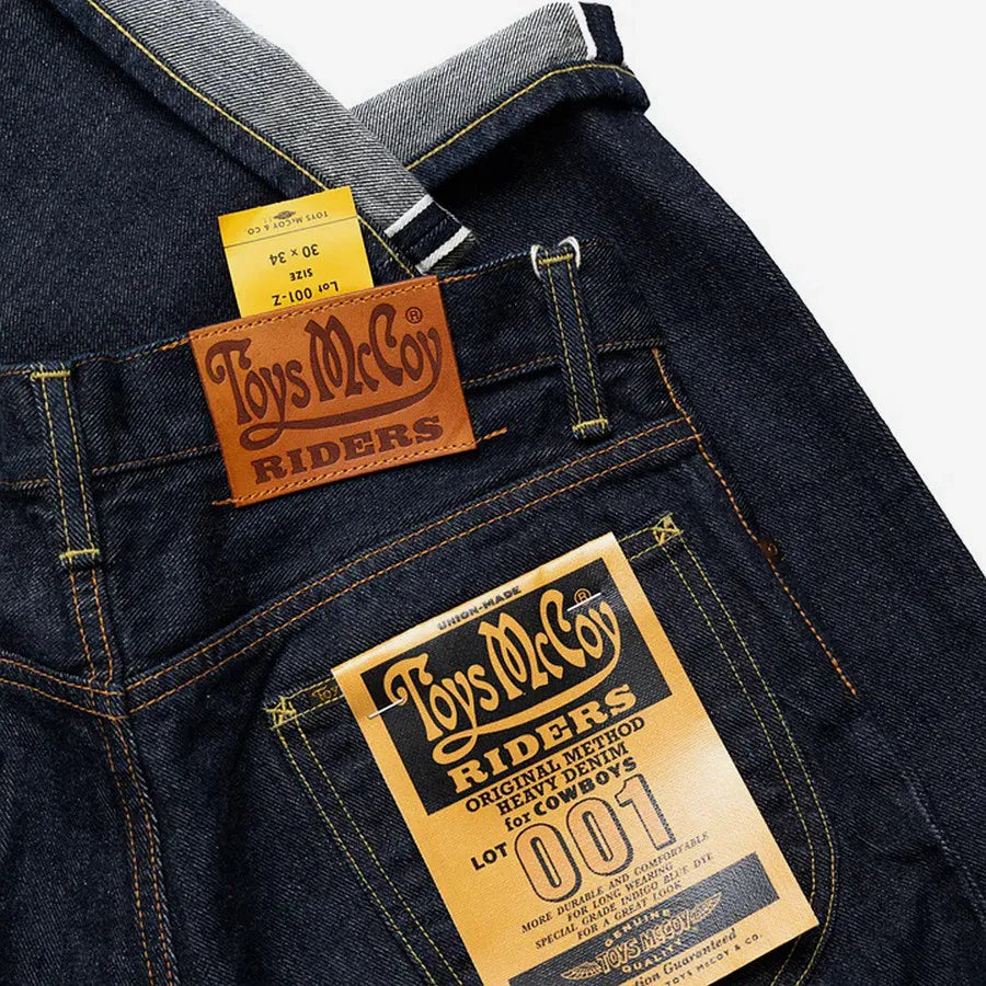 TOYS McCOY LOT 001Z pays tribute to LXX (taxi driver) left twill retro red ear jeans