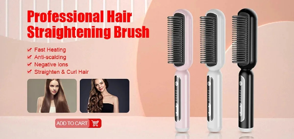 Pink Ceramic Flat Iron Hair Straightener For Smooth Finish Ceramic Floating Plates Quick Heat Up Pro Salon Curler Hair Wand
