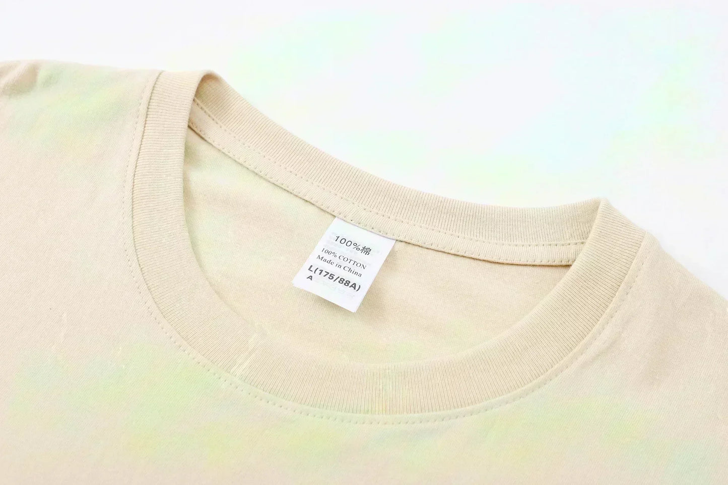 Cotton Mens Blank T-Shirt White Oversized Retro Solid Color T-Shirt Large Size Mens Womens Fashion Short Sleeve Mens T-Shirt