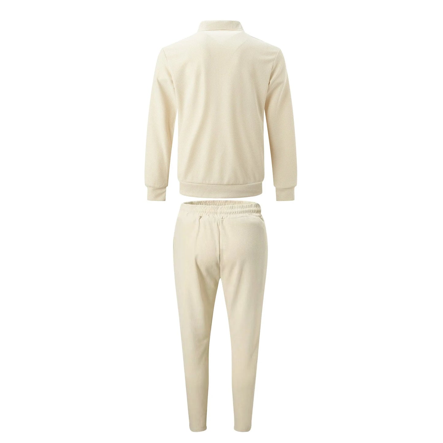 The new 2025 spring and autumn sports men's youth popular solid color jacket jacket trousers two leisure sports suit