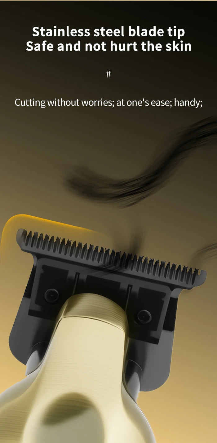Kemei 2293 Electric Hair Clippers Men Professional Barber Hair Cutting Machine Wireless Carving Clipper Alloy Body Hair Trimmer