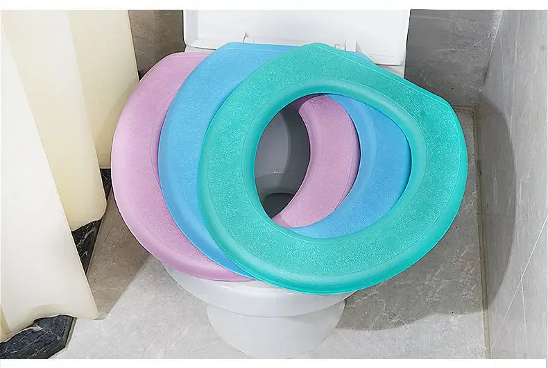 Waterpoof Soft Toilet Seat Cover Bathroom Washable Closestool Mat Pad Cushion O-shape Toilet seat Bidet Toilet Cover Accessories