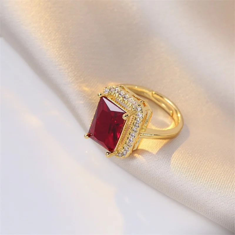 Women's Fashion Cubic Zirconia Necklace Earrings Ring Jewelry Set Girls Anniversary Wedding Valentine's Day Perfect Gift