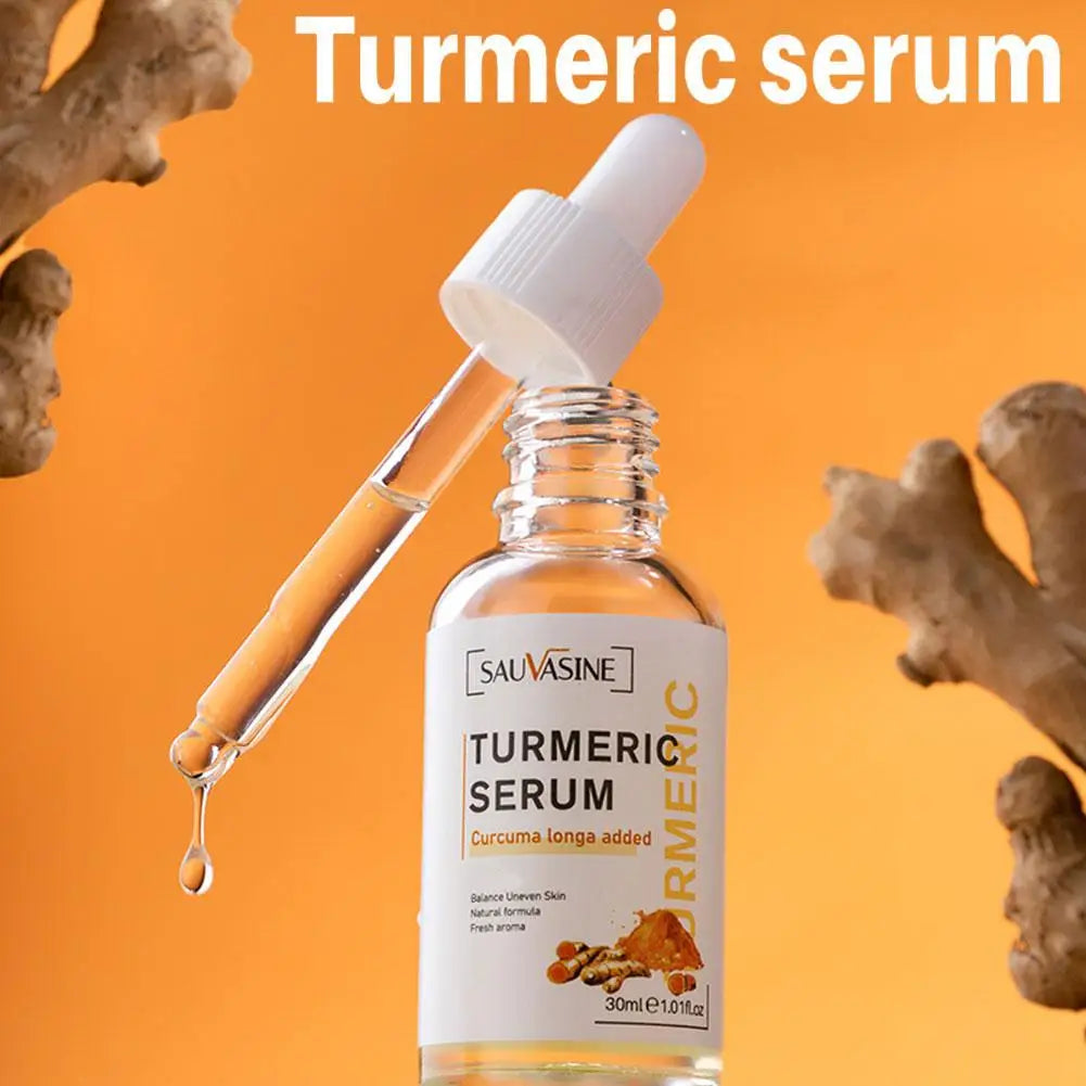 Turmeric Essence Serum Essential Oil Organic Moisturizing Smooth Skin Spot Reducing Fine Lines Turmeric Face Care Oil 30ml