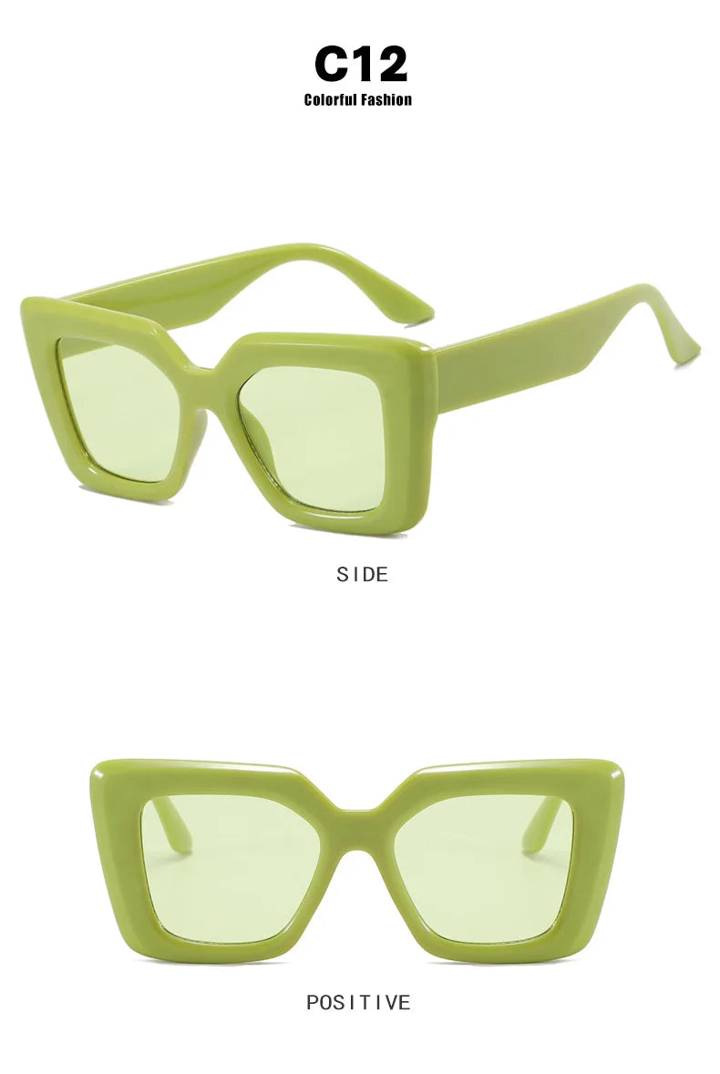 Retro Luxury Oversized Square Anti-Blue Light Glasses Women Men Optical Eyeglasses Trendy Computer Classic Glasses Ladies Lentes