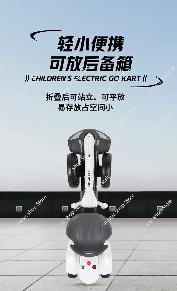 Children's Electric Kart Free Installation Can Sit Electric Car Children Charging Remote Control Folding Stroller