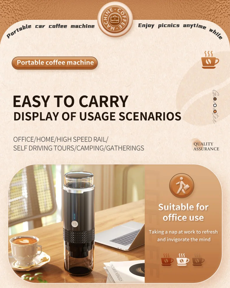 JFBONIN Electric Portable Coffee Machine Capsule Ground Coffee Brewer for Coffee Powder And Coffee Capsule - Coffee Maker