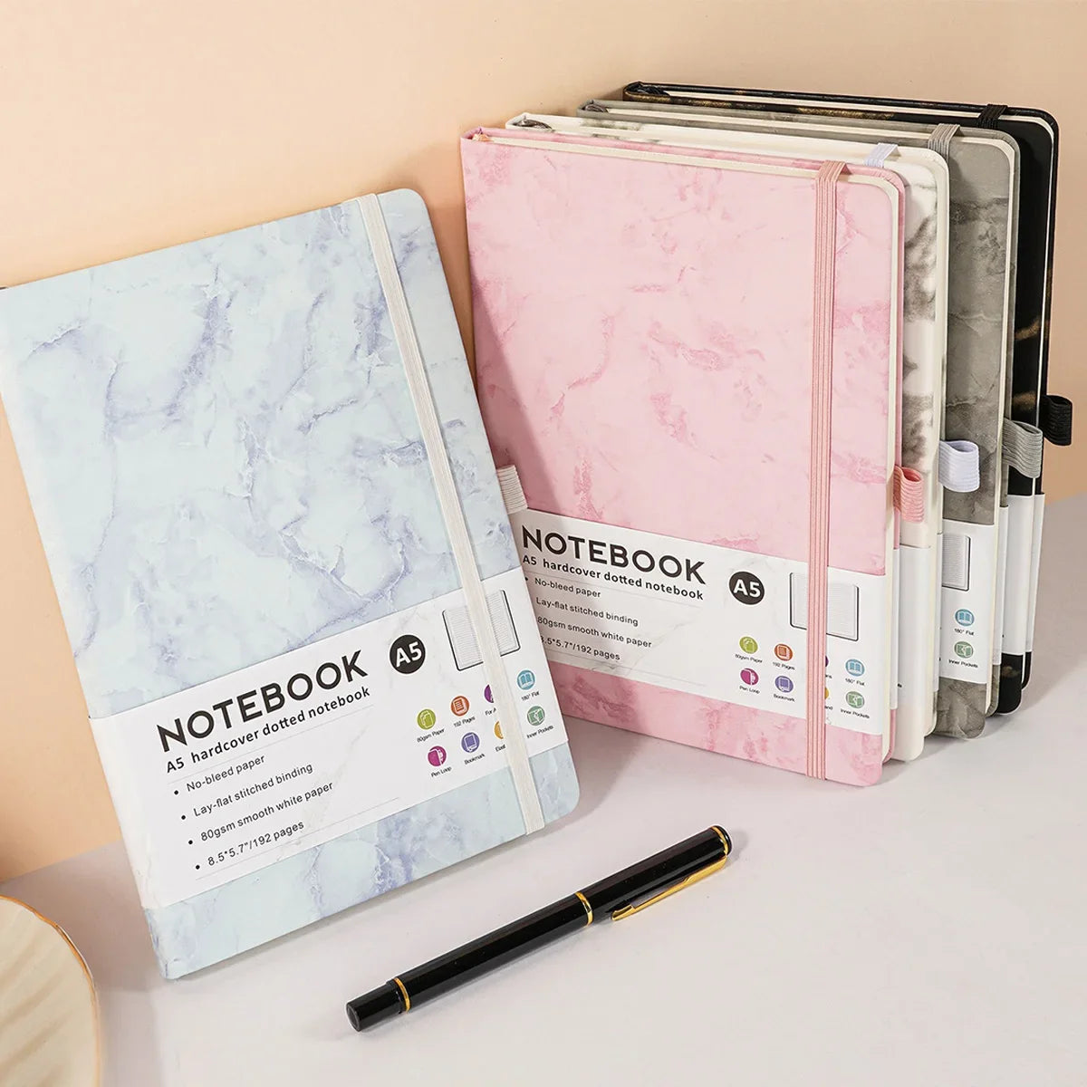 Hard Cover Sketchbook Strap Notebook A5 Lined Stationery Notebooks and Journals Diary Writing Pads Office School Supplies
