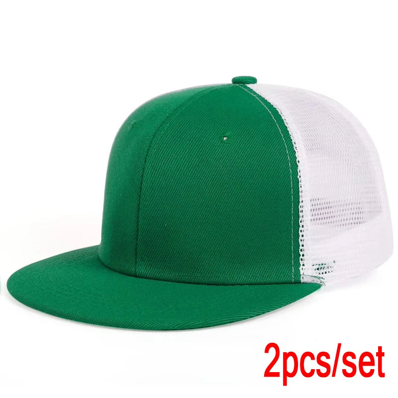 Fashion Baseball Cap Blank Mesh Camouflage Solid Color Hip Hop Hat Outdoor Sports Visor Snapback Hats Trucker Caps