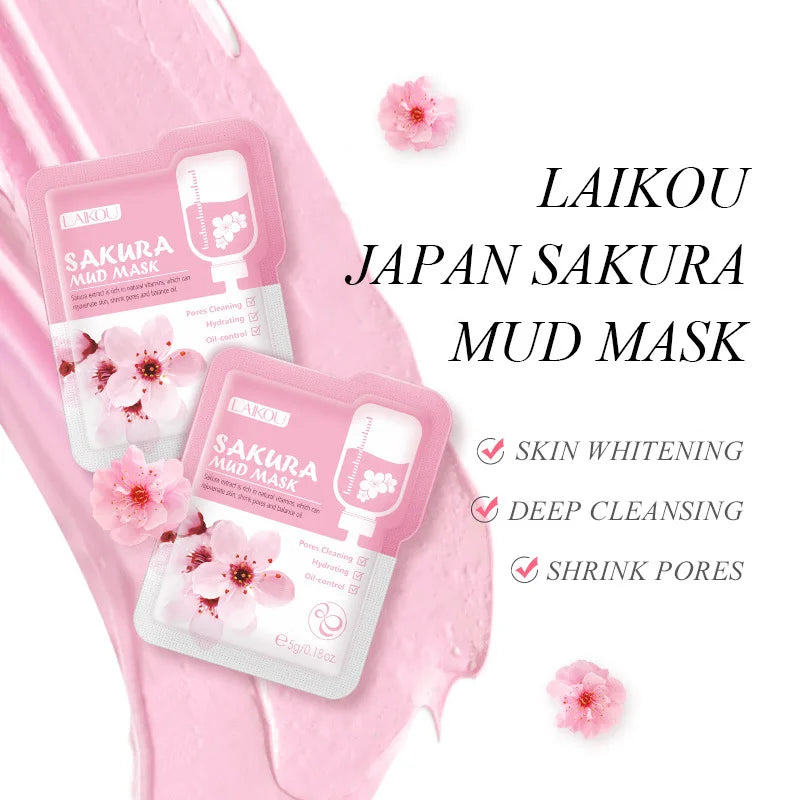 LAIKOU Sakura Facial Cleansing Skincare Set Moisturize Beauty Health Eye Mask Lip Mask Korean Facial Care Products Kit