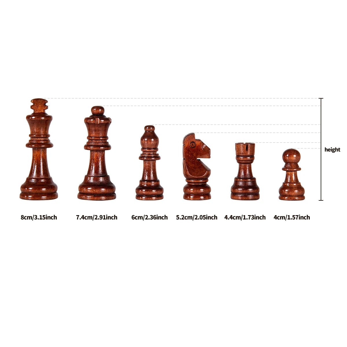 Board Game High-grade Set Of Solid Wood Chess Pieces Wooden Folding With More Than 2 After The Game Entertainment