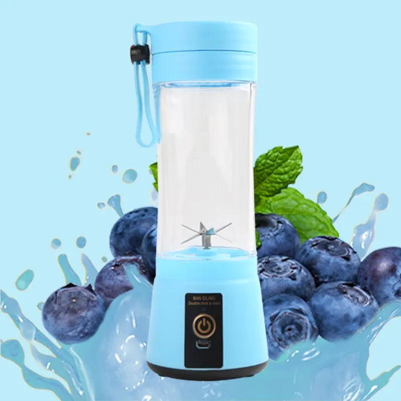 380ml Portable Electric Juicer Smoothie Blender USB Rechargeable Food Processor Mini Fruit Mixer for Travel Kitchen Workout