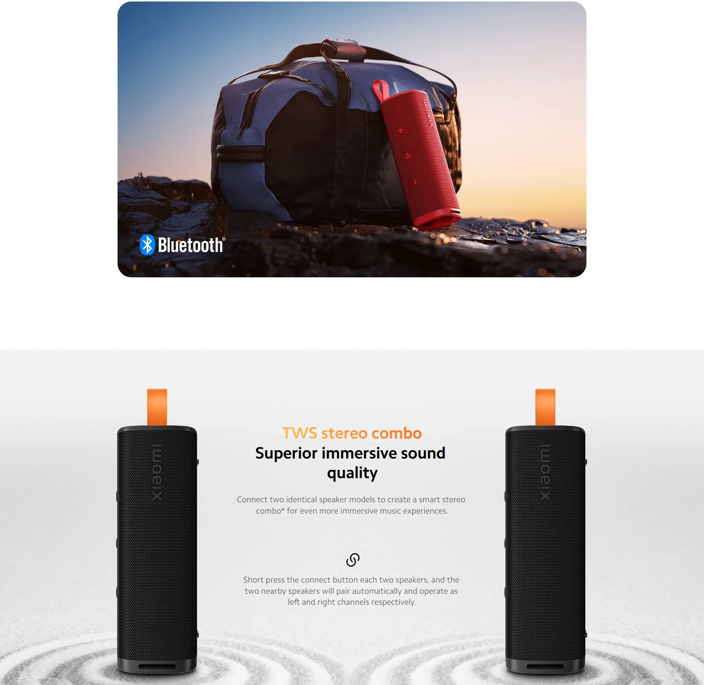 Global Version Xiaomi Sound Outdoor 30W Portable Speaker 12-Hour Ultra-Long Battery Life IP67 Bluetooth 5.4 TWS Stereo Combo