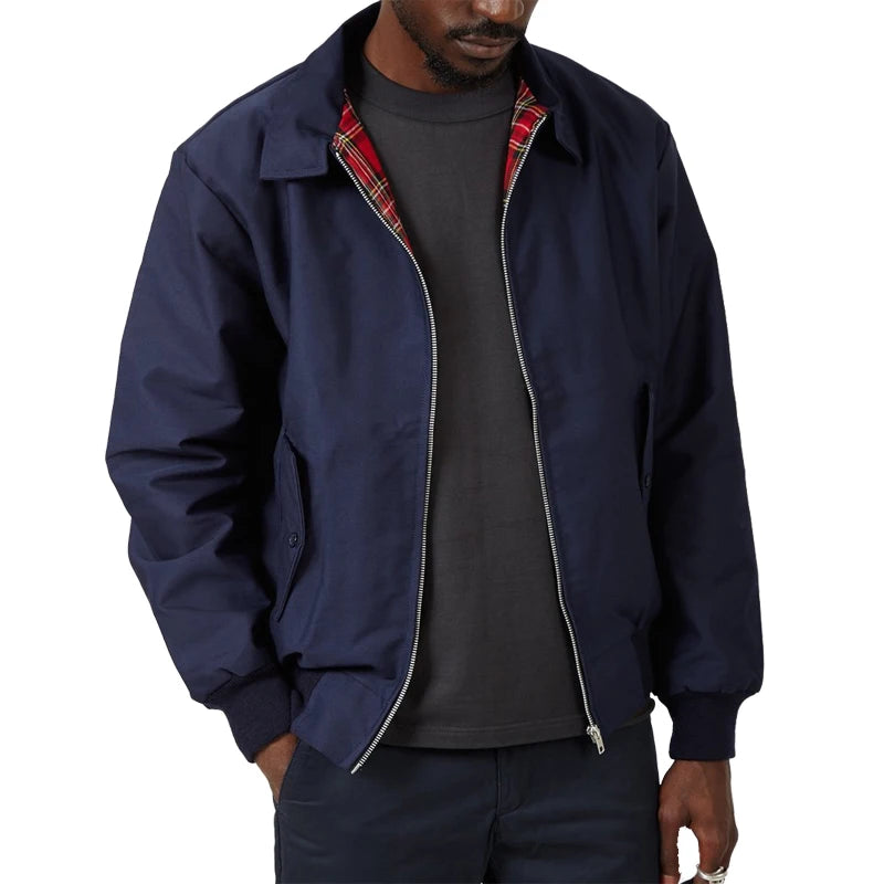New Men's Spring Bomber Jacket Casual Outwear Turndown Collar Cotton Coats Fashion Slim Fit Business Jackets Male Clothing