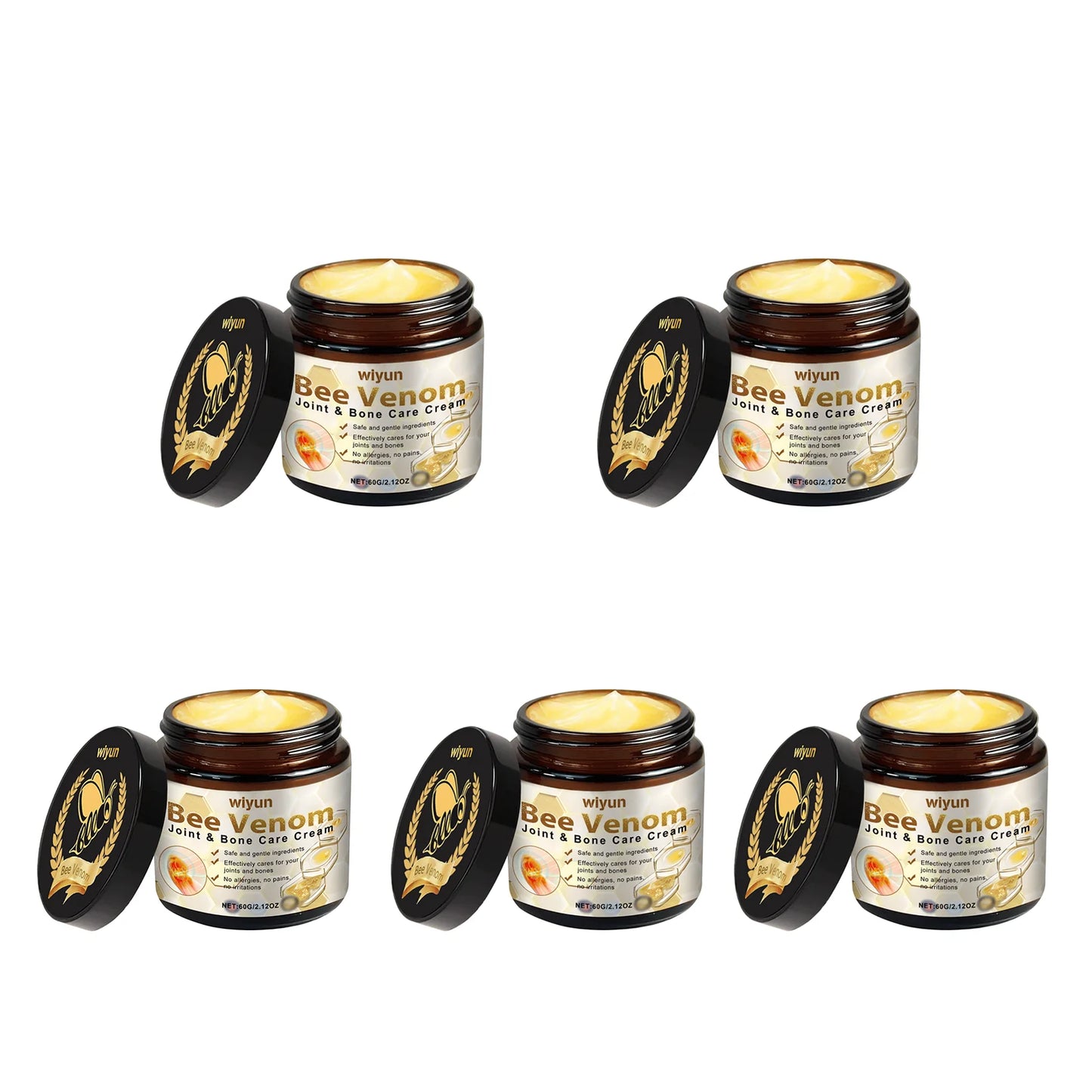 60g Bee Venom Joint Care Cream Effectively Relieve Joint Bone Pain Relax Tense Muscles Massage Cream Restore Athletic Ability