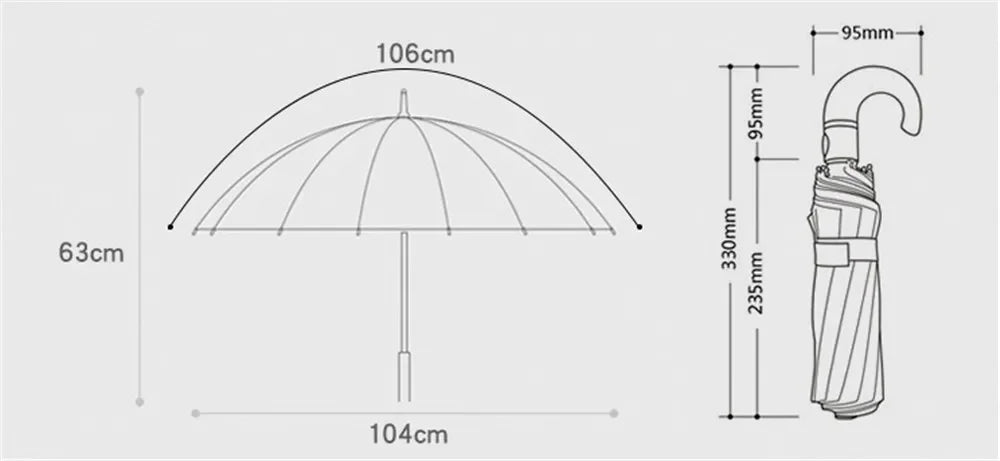 British Style Automatic Umbrella with Wood Handle Business Windproof Large Umbrellas Women 3 Fold Quality Male Parasol Men Gifts