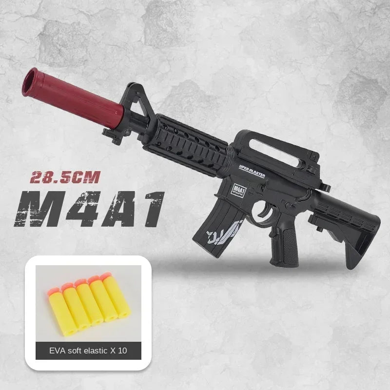Soft Bullet Mini AK47 M4A1 Launchable Toy Gun Rifle Shell Ejection Toy Gun Model Children's Christmas Gifts Adult Toys