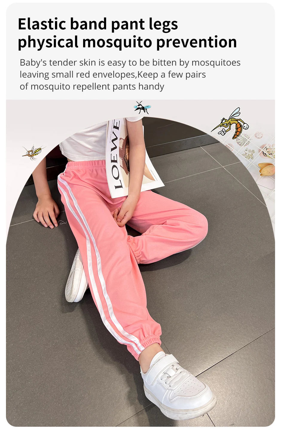 1/3 Pieces Children's summer solid color basic sports pants boys casual Joker elastic waist girl sweet and lovely mosquito pants