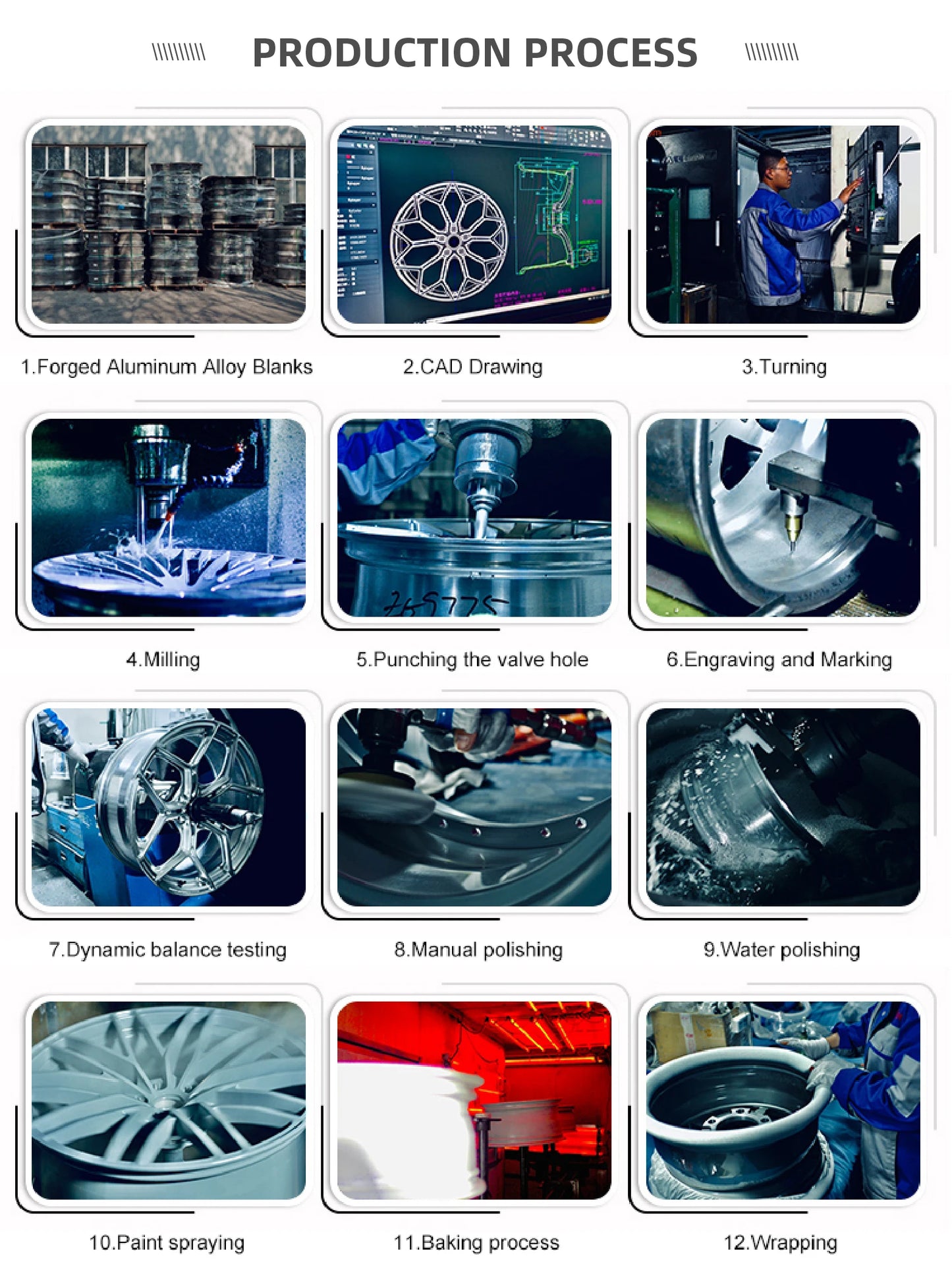 Hebei Zhigu 15" 16" 17" 18" Forged Alloy Wheels 5x100 5x112 57.1 67.1 Centers Chrome Car Rims for Faw Volkswagen