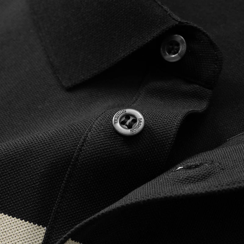 8XL 7XL 6XL 2025 New Summer High End Luxury Mens Polo Shirt Cotton Breathable Polos Homme Casual Loose Striped Shirts Men Tops