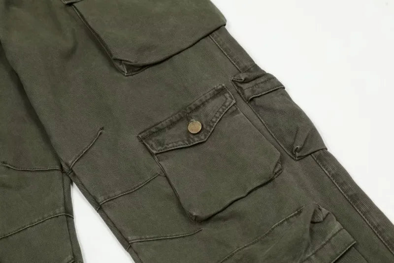 TARUXY Multiple Pockets Cargo Pants For Women Loose High Waist Fashion Sweatpants Women's Baggy Streetwear Pant Woman Trousers