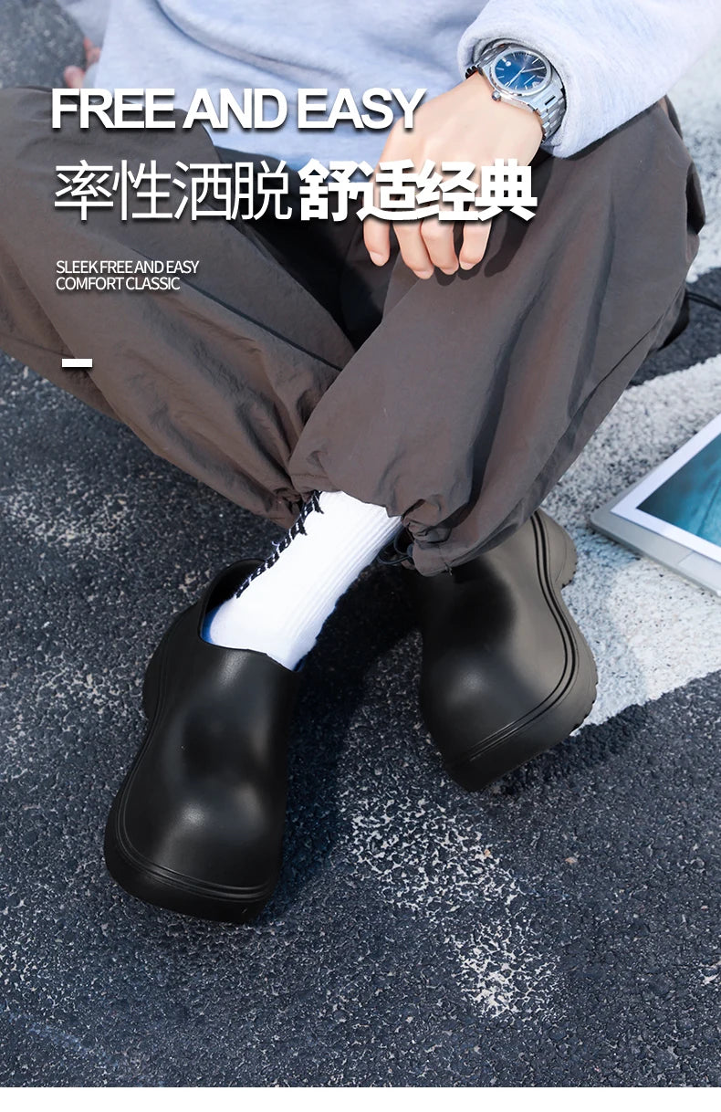 Slippers for men, spring trendsetters, height increasing thick soled big toe shoes, stylish men, summer outerwear, casual fashio