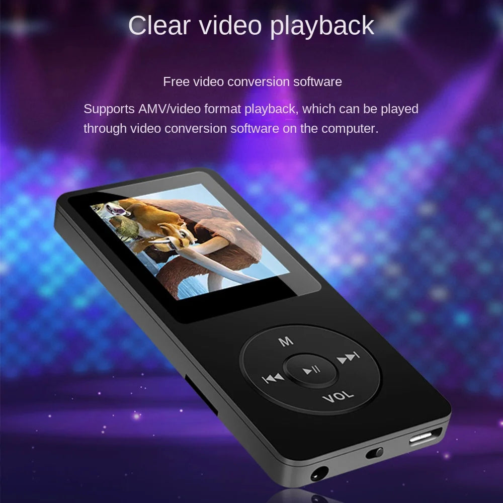 Portable MP3 Player With LCD Screen FM Radio Video Hifi MP4 Player Movies E-books Music Players Built-in Microphone Dropshipping