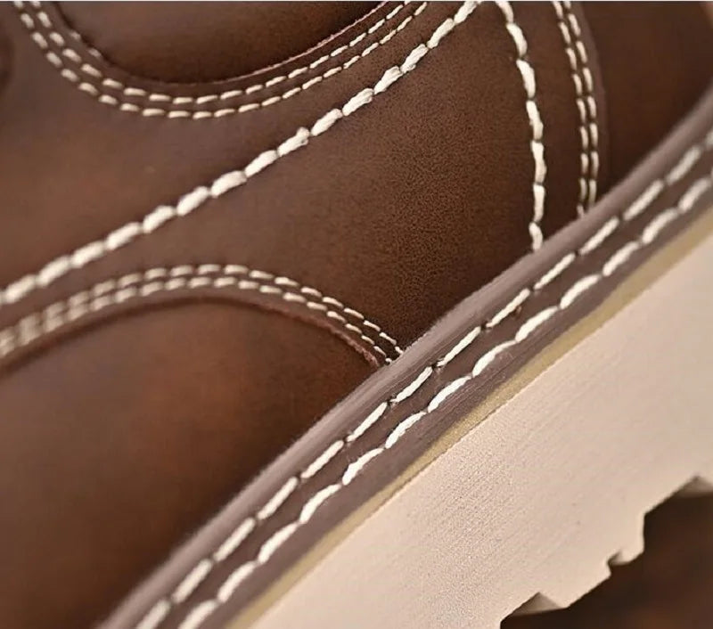 Men's Work Shoes Luxury Brand Leather Outdoor Casual Shoes for Men Dress Shoes High Quality Comfy Thick Bottom Shoes D2A54