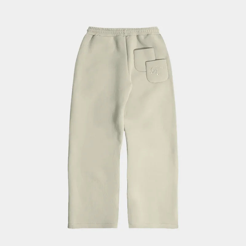 Y2K Casual Loose Jogger Pants Star Letter Pattern Square Pocket Embroidery Elastic Waist Sweatpants Men Women Comfort Streetwear