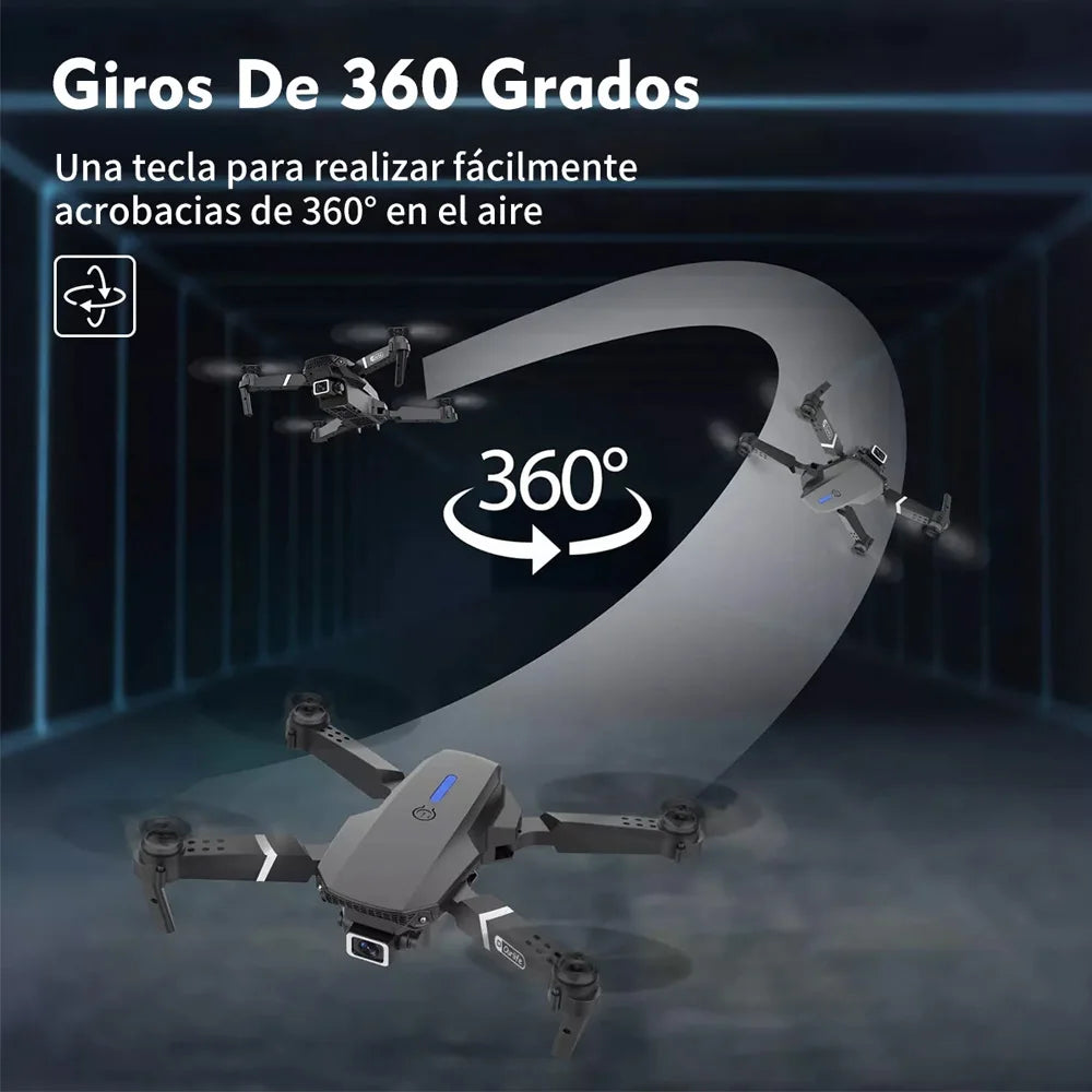 Drones Camera 4K E88 Wide Angle, 1080P Hd Camera, Wifi, Fpv Drone, Mini Drone, Height Support, Foldable, Rc, Quadcopter, Children's Toys