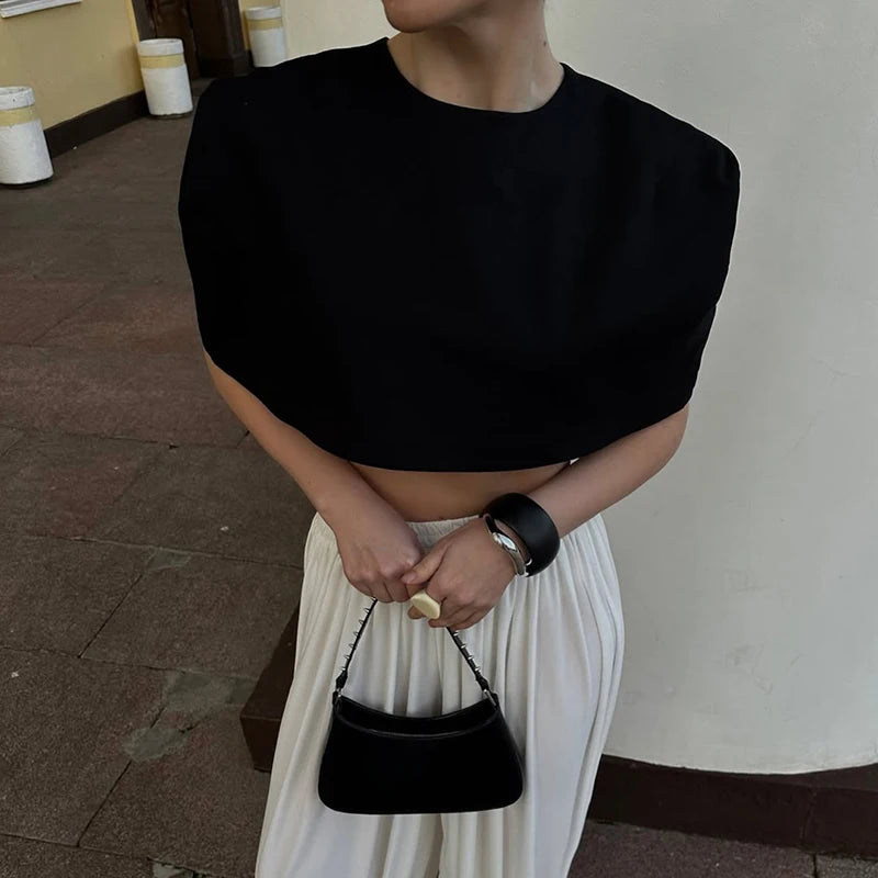 Typhaland Fashion Short Cardigan Shawl Coat For Women Elegant Commuting 2026 Spring New Top Sleeveless Female Slim Solid Shawl